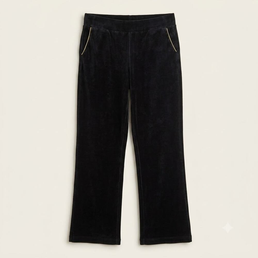 Lauren Ralph Lauren Womens M Y2K Athleisure Minimalist‎ Straight Velvet Pants